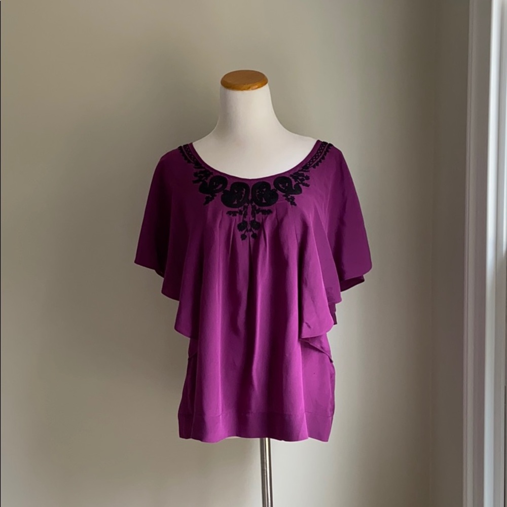 Silk Embroidered Top